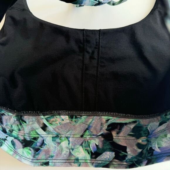Lululemon Energy Bra High Neck Long Line Medium Support B D Rapid Multi Size 6 - Picture 4 of 5
